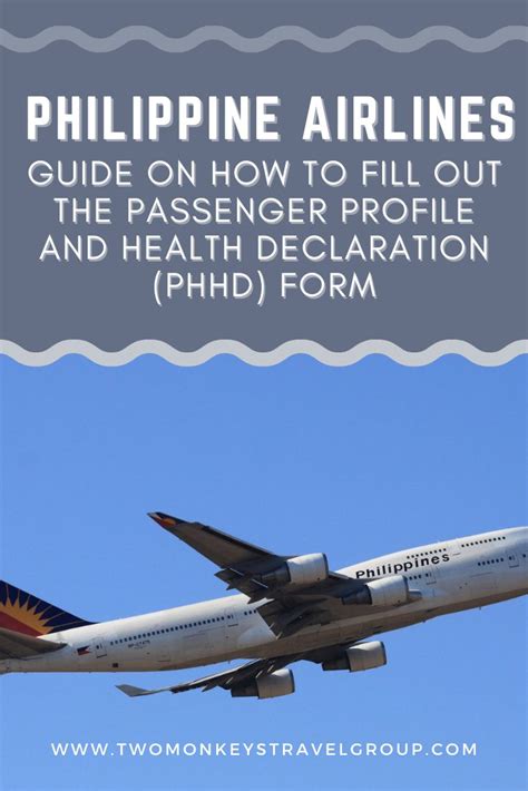 Philippine Airlines Passenger Profile and Health Declaration (PHHD) Fo.